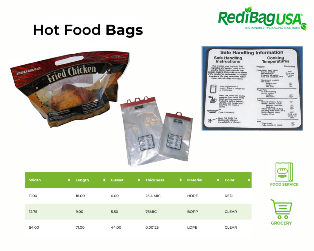 Hot food bags catalog from RedibagUSA.